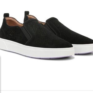 Vionic Black Slip-On Sneakers Kimmie Perf - women’s ladies wide 8.5